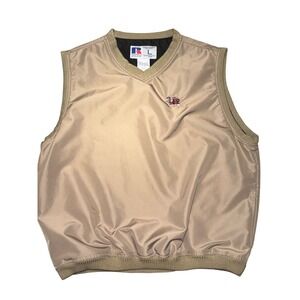 Russell Athletic South Carolina Gamecocks Water Resistant Vest Mens L Beige NCAA
